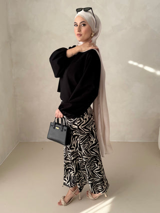 Leya Satin Rock mit Muster