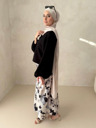 Leya Satin Rock mit Muster