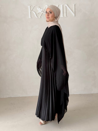 Plissee Abendkleid MIT Cape