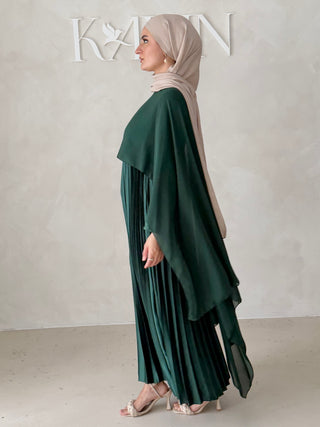 Plissee Abendkleid MIT Cape