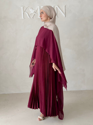 Plissee Abendkleid MIT Cape