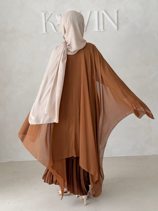Plissee Abendkleid MIT Cape