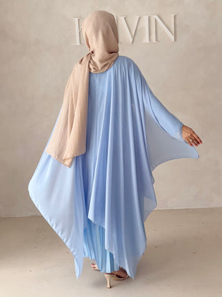 Plissee Abendkleid MIT Cape