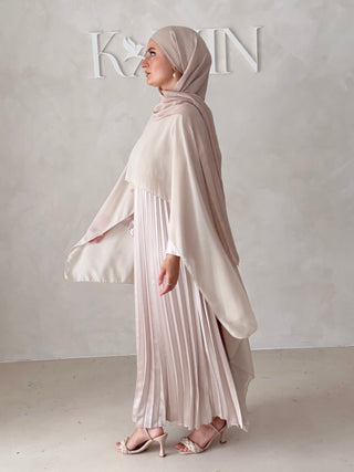 Plissee Abendkleid MIT Cape