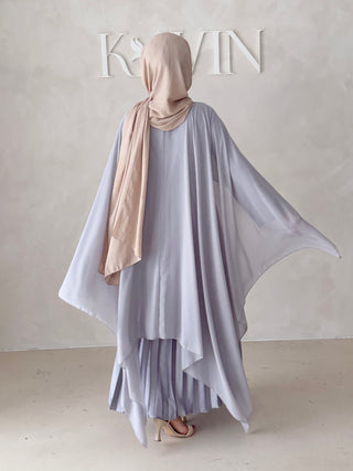 Plissee Abendkleid MIT Cape