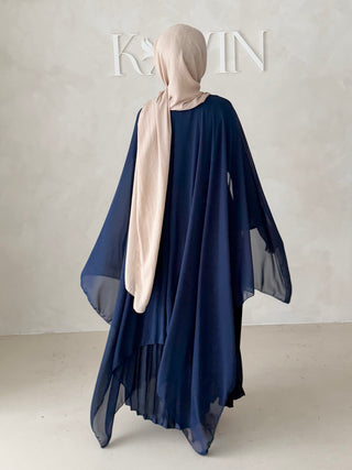 Plissee Abendkleid MIT Cape