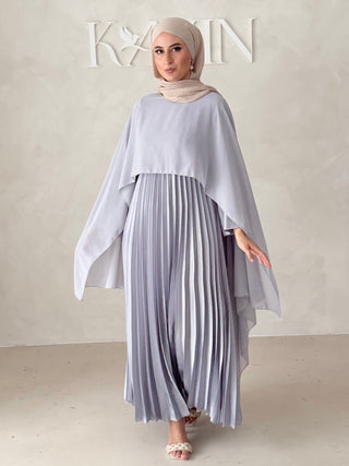 Plissee Abendkleid MIT Cape