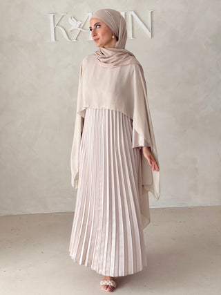 Plissee Abendkleid MIT Cape