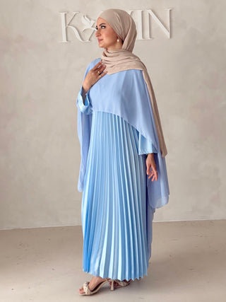 Plissee Abendkleid MIT Cape