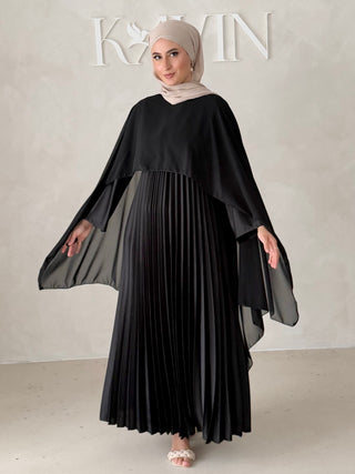 Plissee Abendkleid MIT Cape