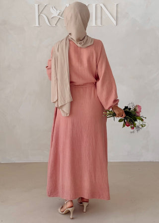 Musselin Kleid MIT Knopfdetails
