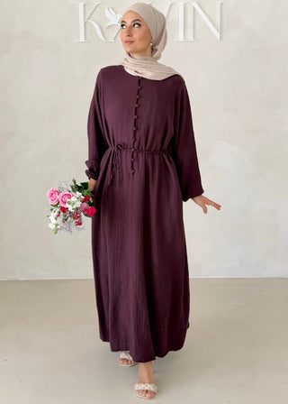 Musselin Kleid MIT Knopfdetails