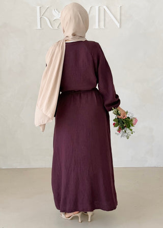 Musselin Kleid MIT Knopfdetails