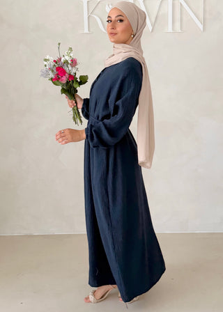 Musselin Kleid MIT Knopfdetails