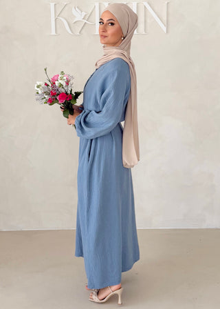 Musselin Kleid MIT Knopfdetails