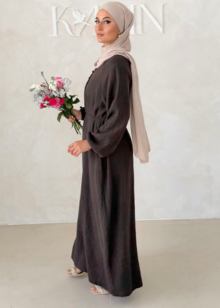 Musselin Kleid MIT Knopfdetails