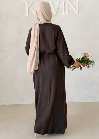 Musselin Kleid MIT Knopfdetails