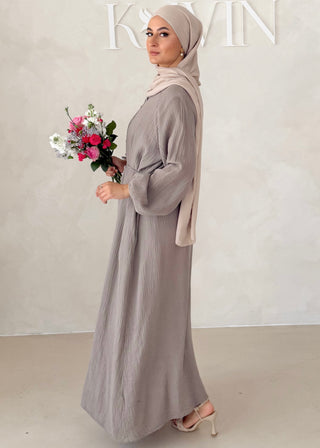 Musselin Kleid MIT Knopfdetails