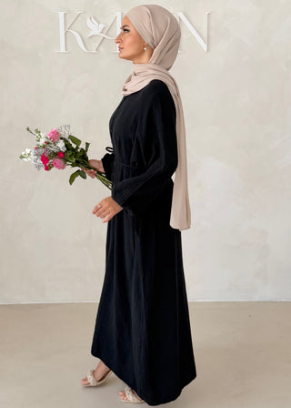 Musselin Kleid MIT Knopfdetails