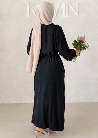Musselin Kleid MIT Knopfdetails