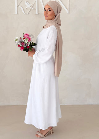 Musselin Kleid MIT Knopfdetails