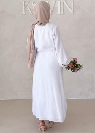 Musselin Kleid MIT Knopfdetails
