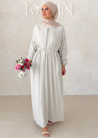 Musselin Kleid MIT Knopfdetails