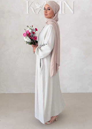 Musselin Kleid MIT Knopfdetails