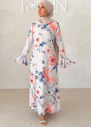 Blumen Chiffon Kleid