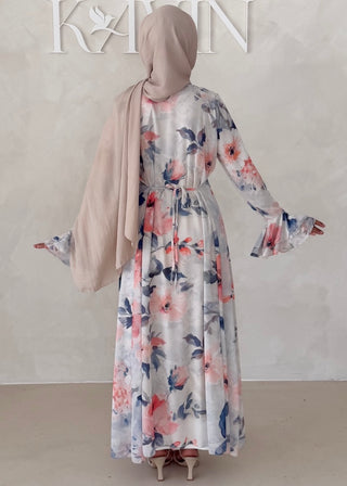 Blumen Chiffon Kleid