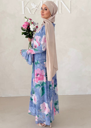 Blumen Chiffon Kleid