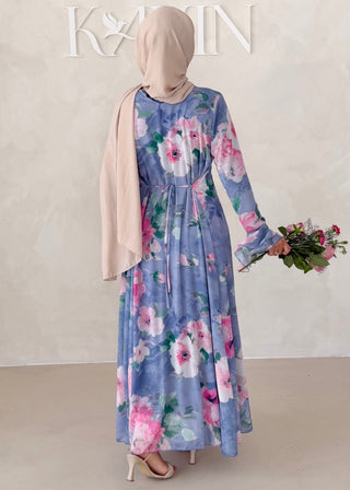 Blumen Chiffon Kleid