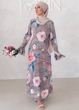 Blumen Chiffon Kleid