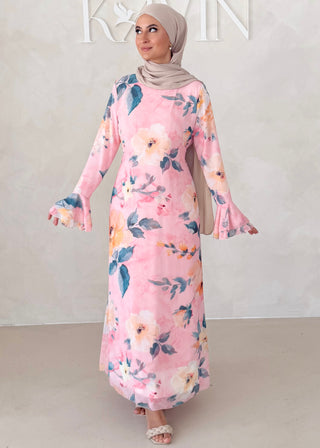 Blumen Chiffon Kleid