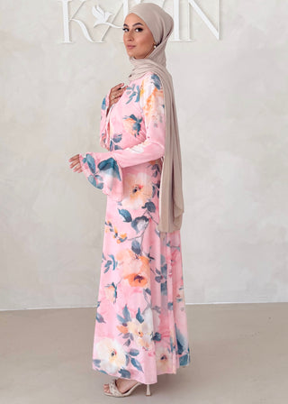 Blumen Chiffon Kleid