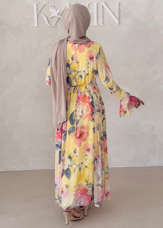 Blumen Chiffon Kleid