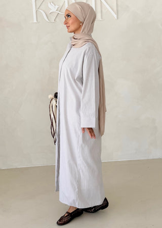 Liniertes Hemdkleid