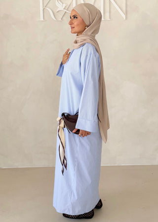 Liniertes Hemdkleid