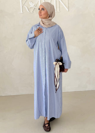 Liniertes Hemdkleid