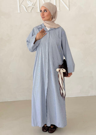Liniertes Hemdkleid