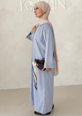 Liniertes Hemdkleid