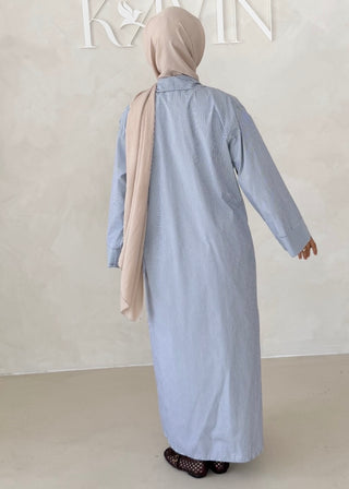 Liniertes Hemdkleid