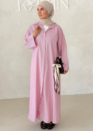 Liniertes Hemdkleid