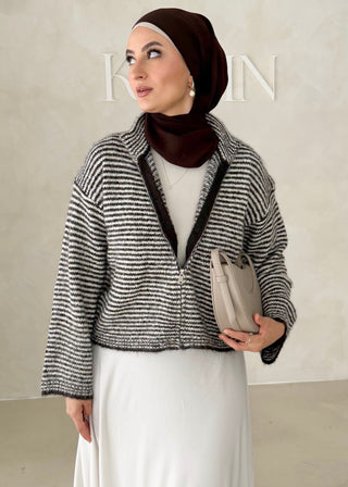 Linierte Zipjacke