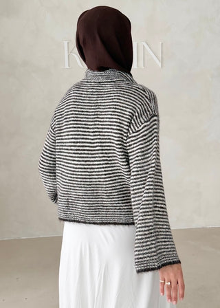 Linierte Zipjacke