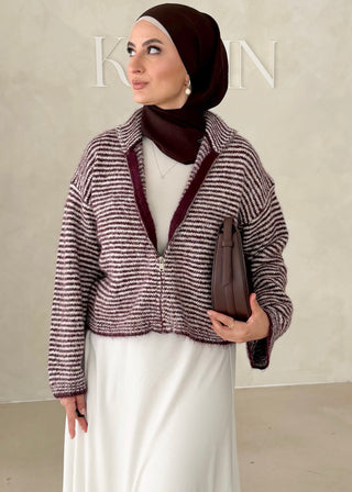 Linierte Zipjacke
