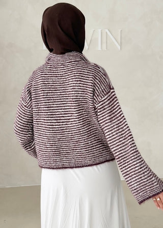 Linierte Zipjacke