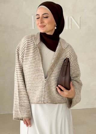 Linierte Zipjacke