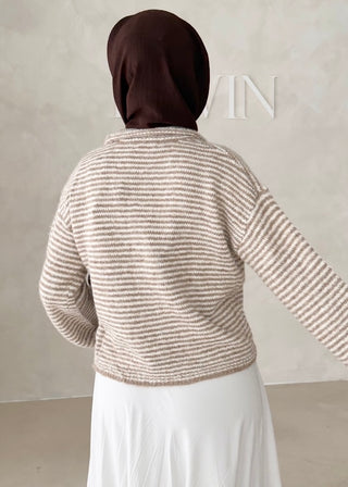 Linierte Zipjacke