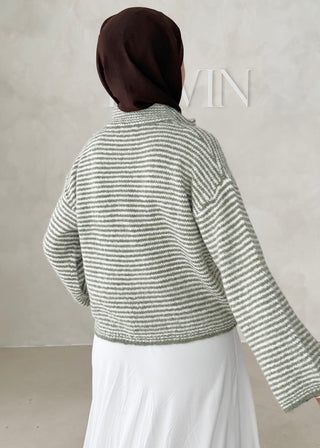 Linierte Zipjacke